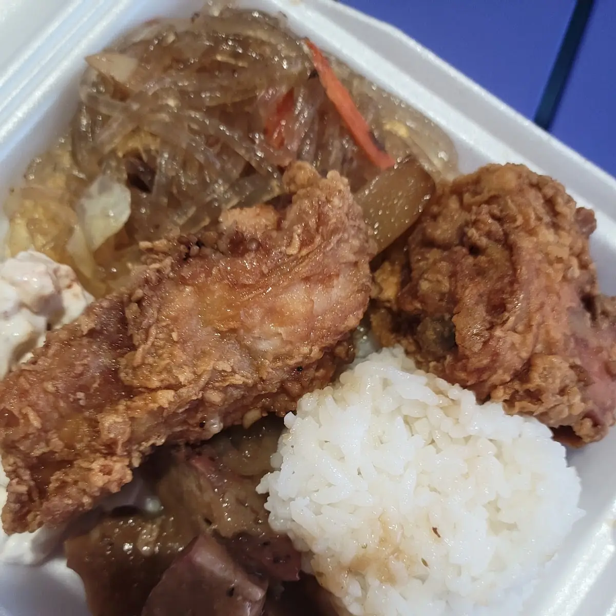 Fried Chicken and Roast Pork