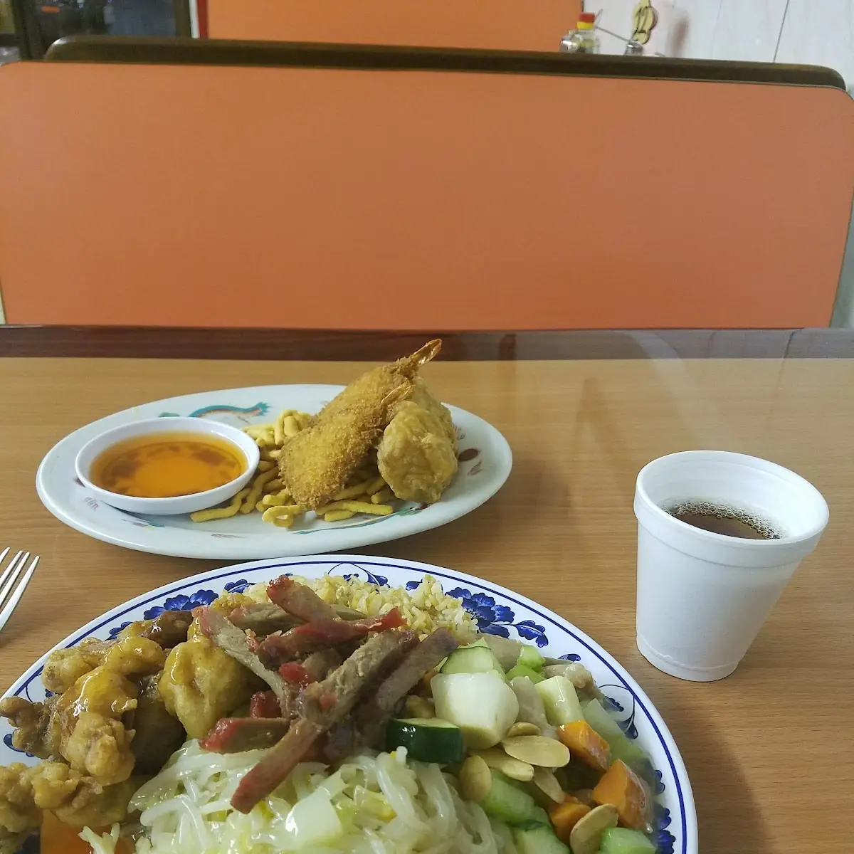 Combination Plate Pork Chow Mein