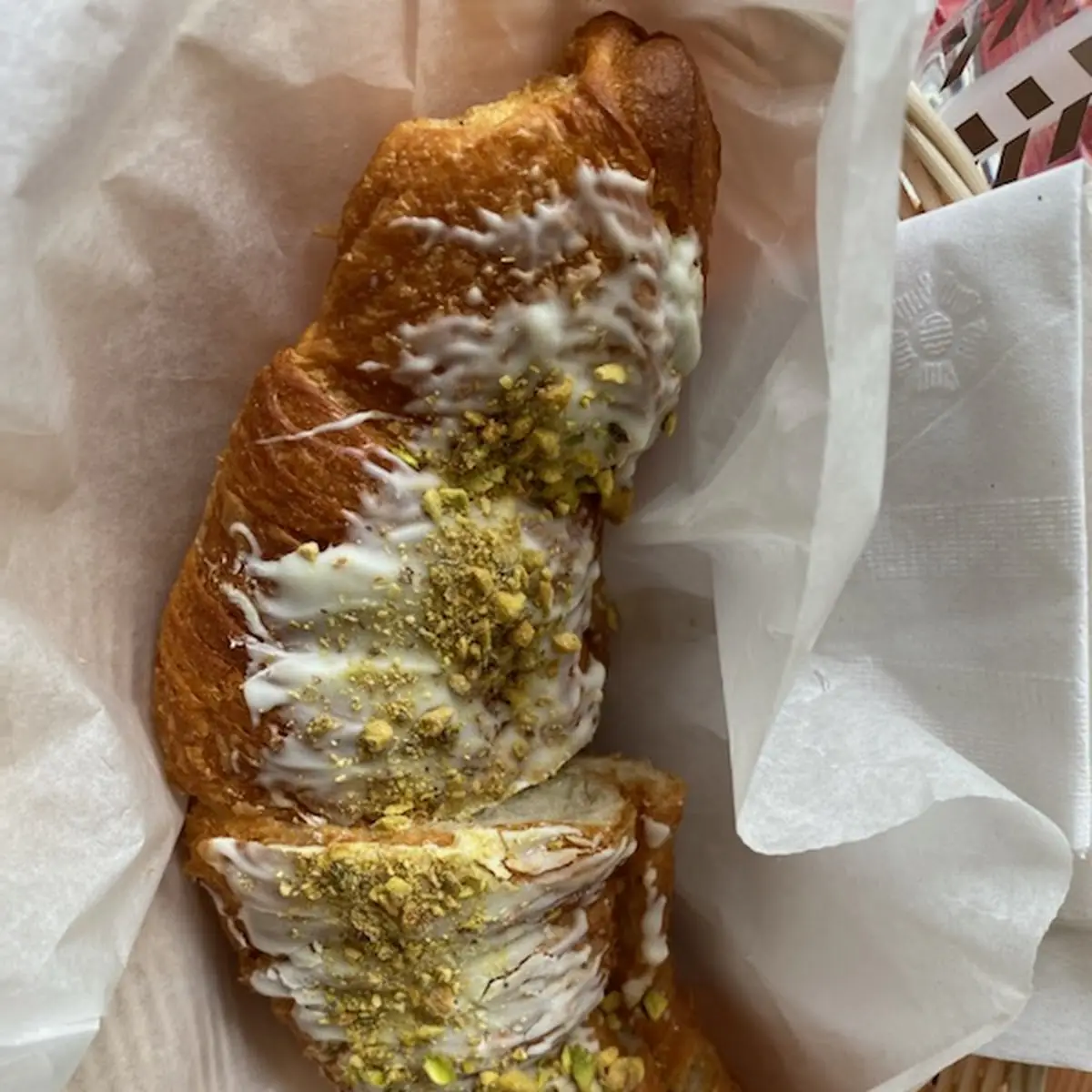 Pistachio White Chocolate Croissant