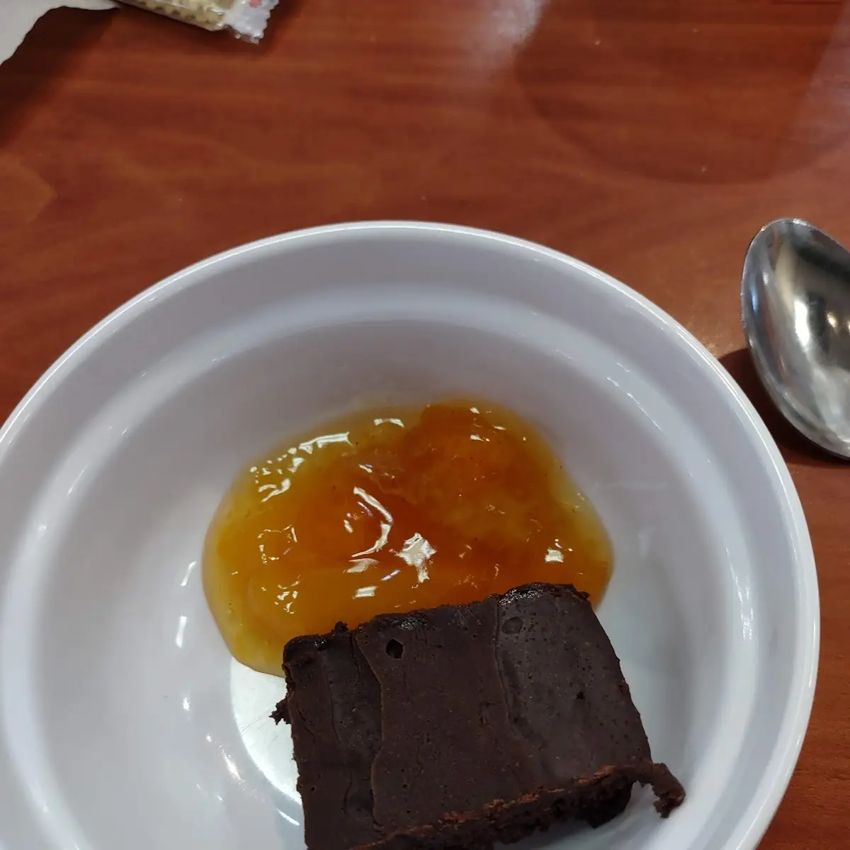 Fudge Brownie and Peach Cobbler
