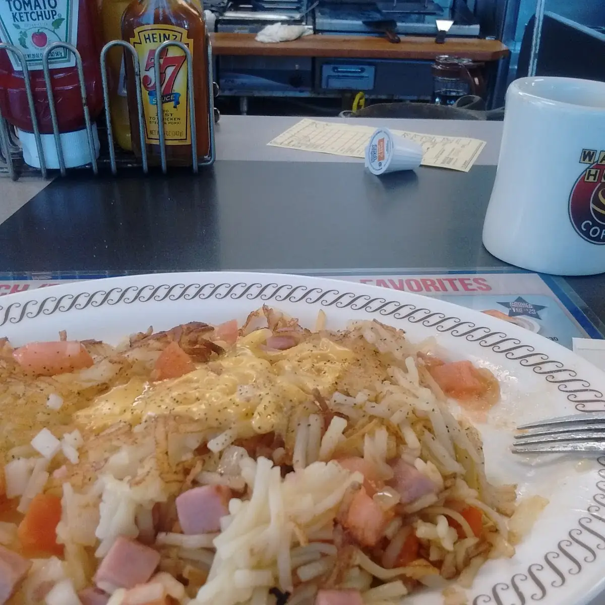 Hash Browns with Ham and Cheese