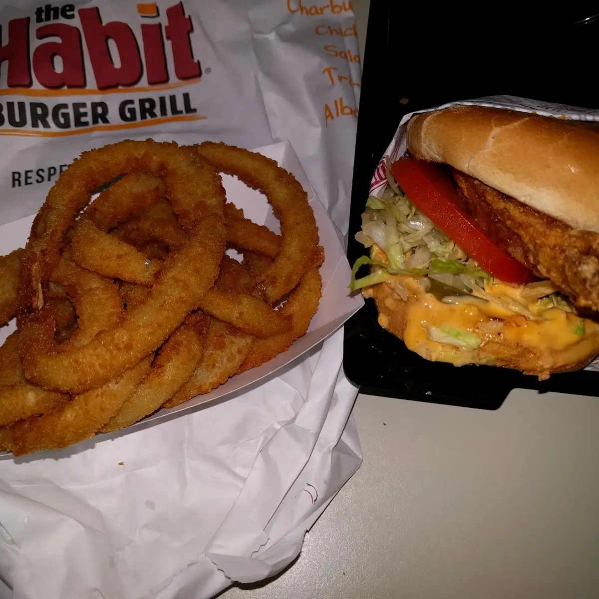 Golden Fried Chicken and Onion Rings