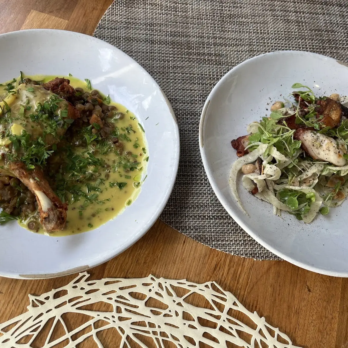 Duck Confit and Octopus