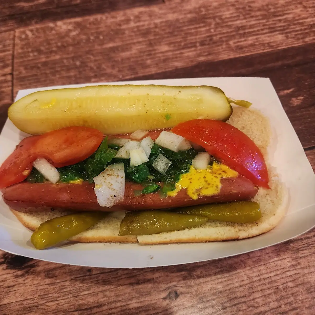 Chicago Style Kosher Beef Hot Dog