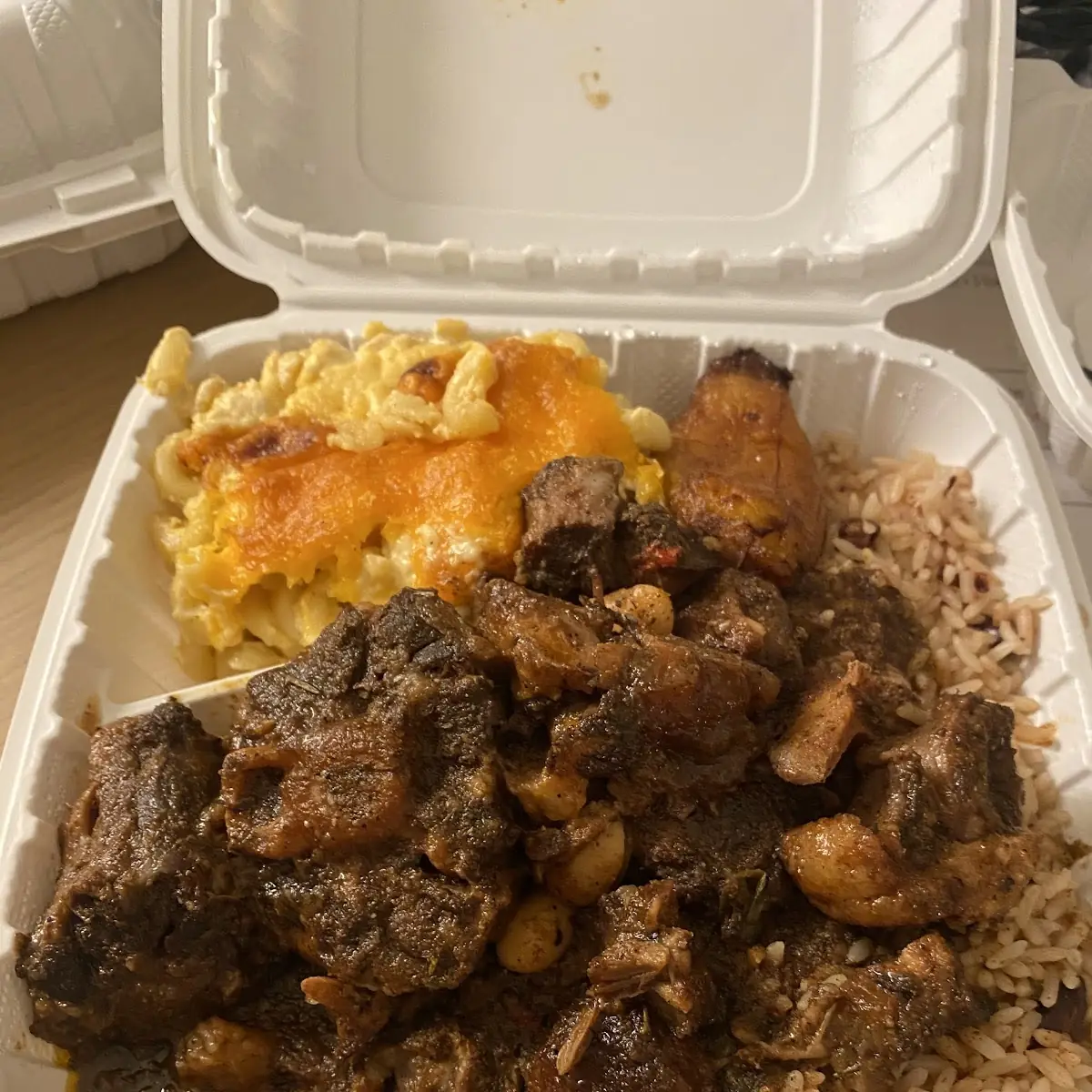 Jerk Chicken Rice & Peas and Cabbage