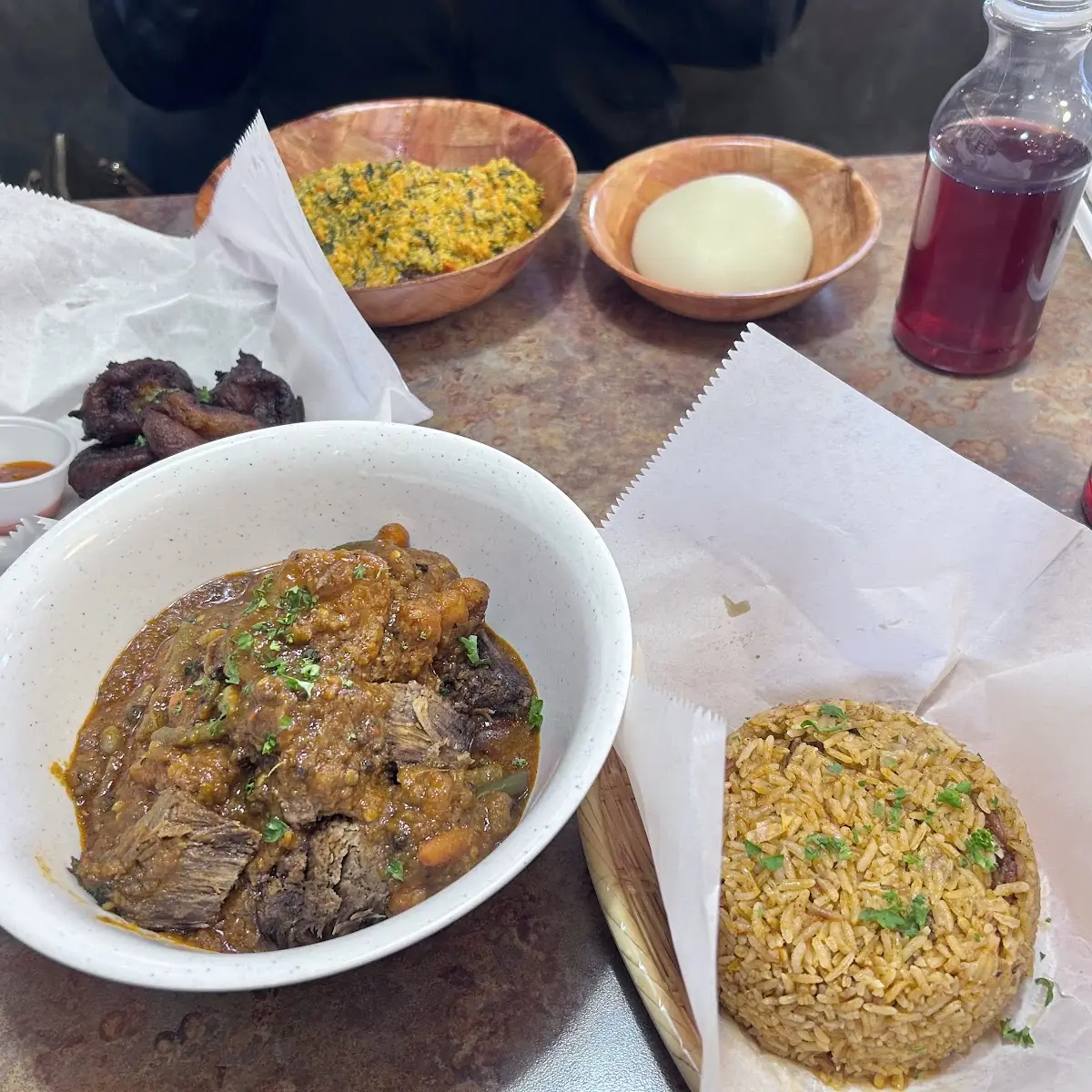Beef Ragout and Jollof Rice