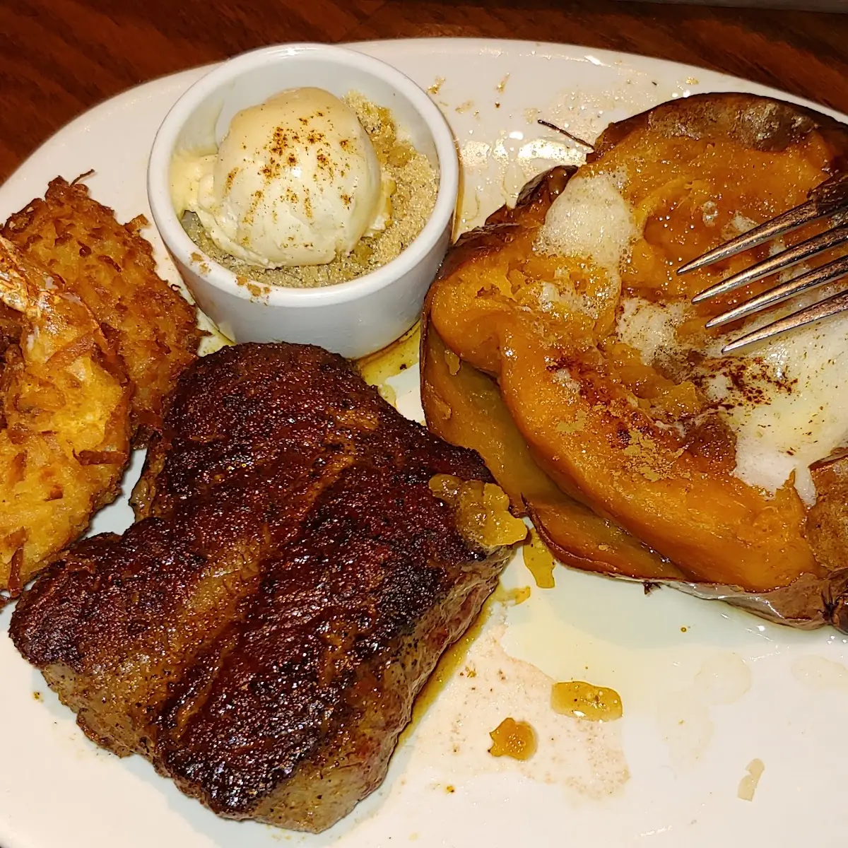 Filet and Sweet Potatoes