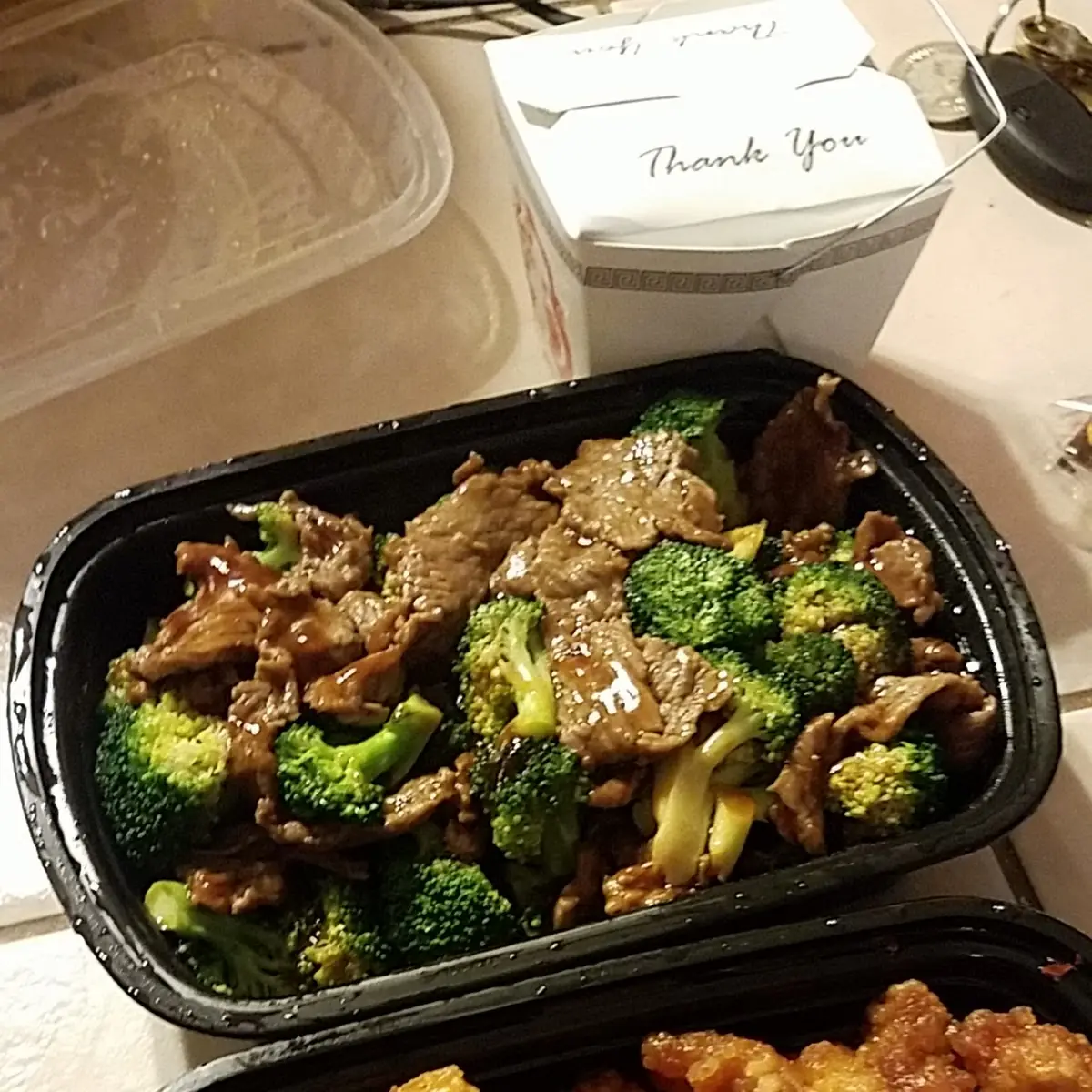 Orange Chicken and Beef Broccoli