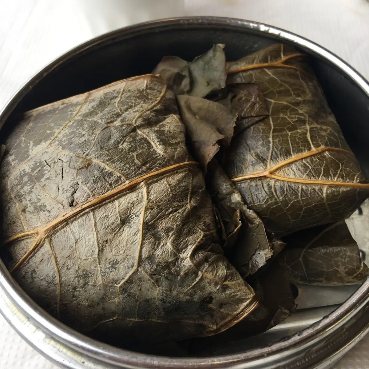 Steamed Sticky Rice with Pork in Lotus Leaf