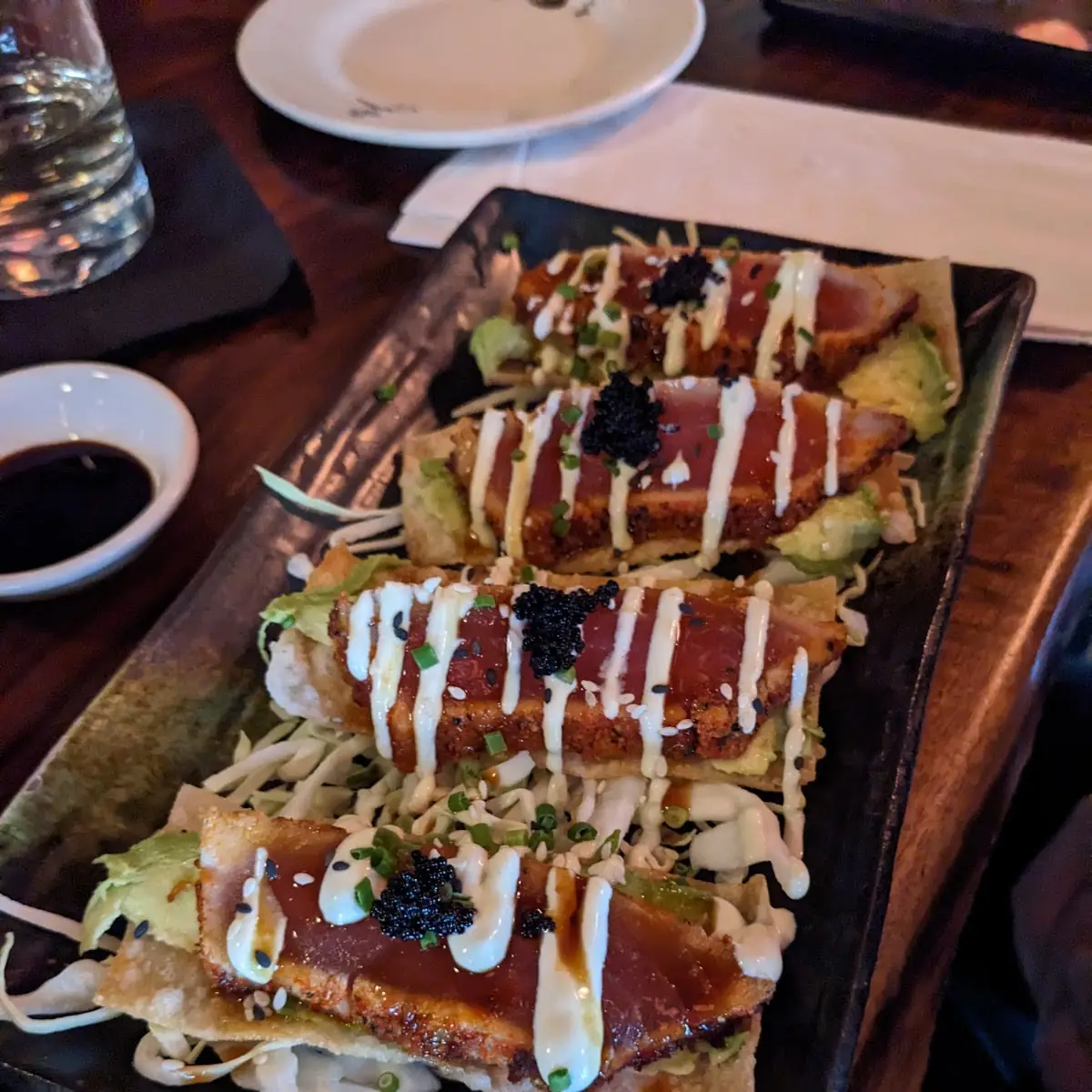 Seared Ahi Tuna Wontons