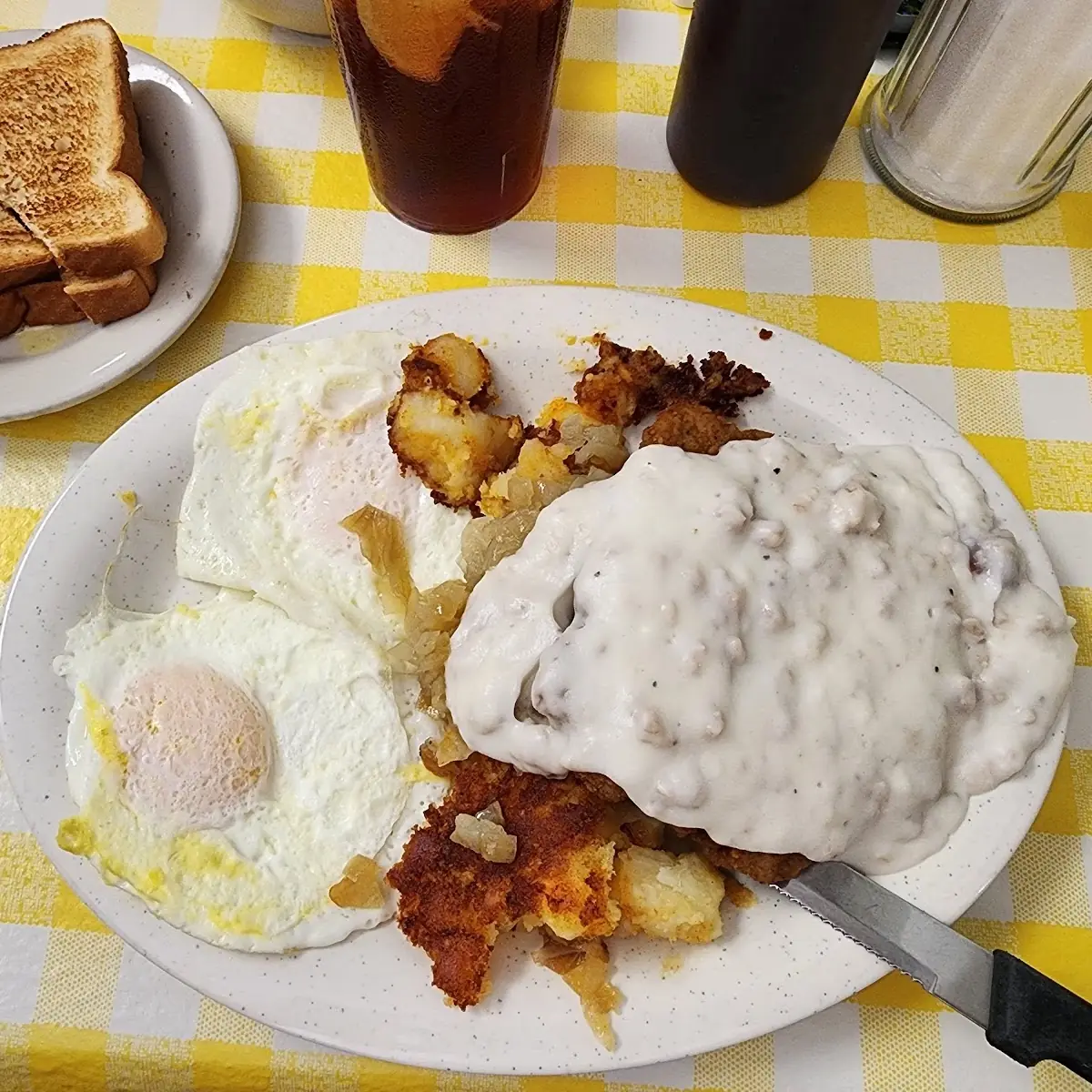 Country Fried Steak and Eggs