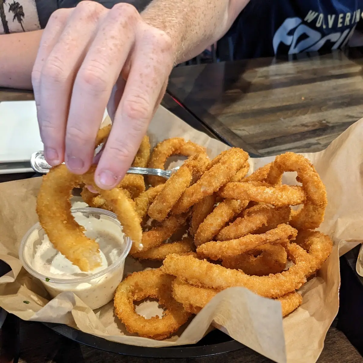 Crispy Onion Rings with Dipping Sauces