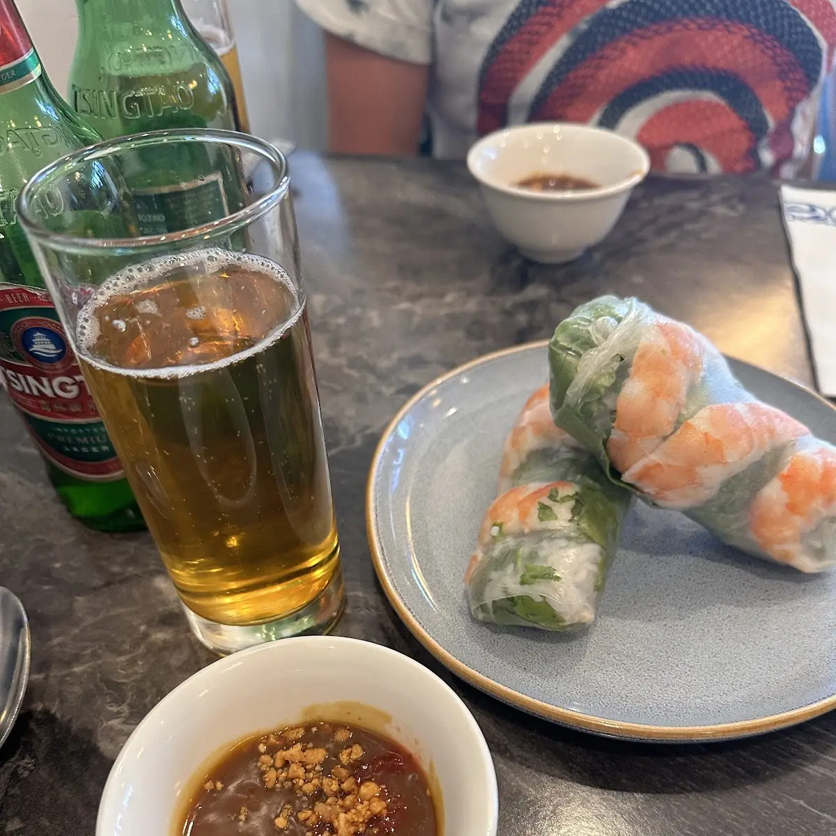 Fresh Shrimp Summer Roll with Peanut Sauce