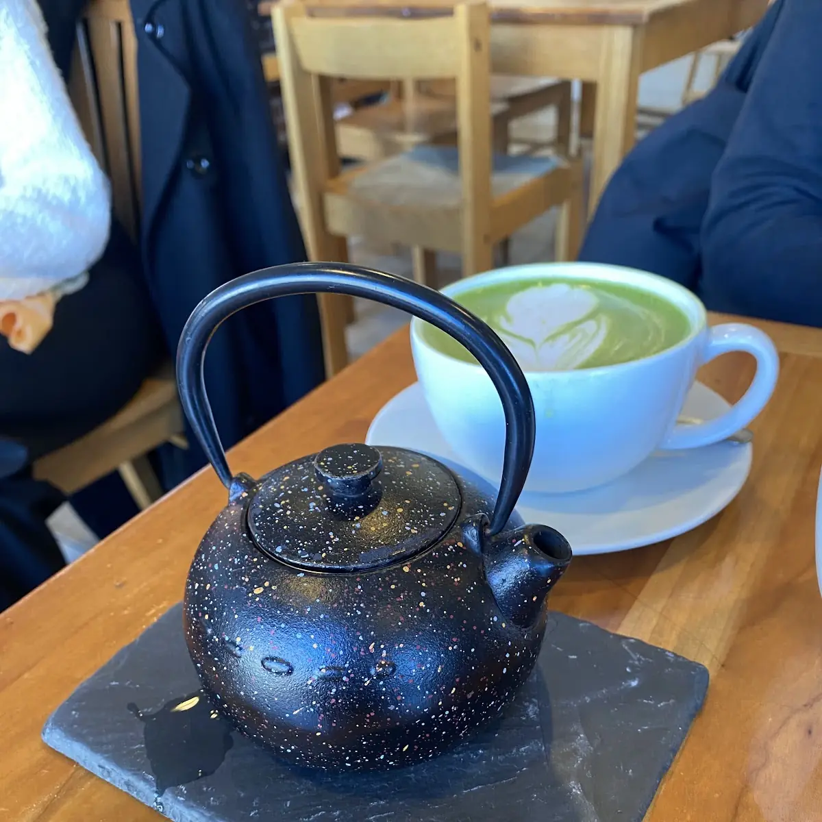 Matcha Latte and Hot Tea