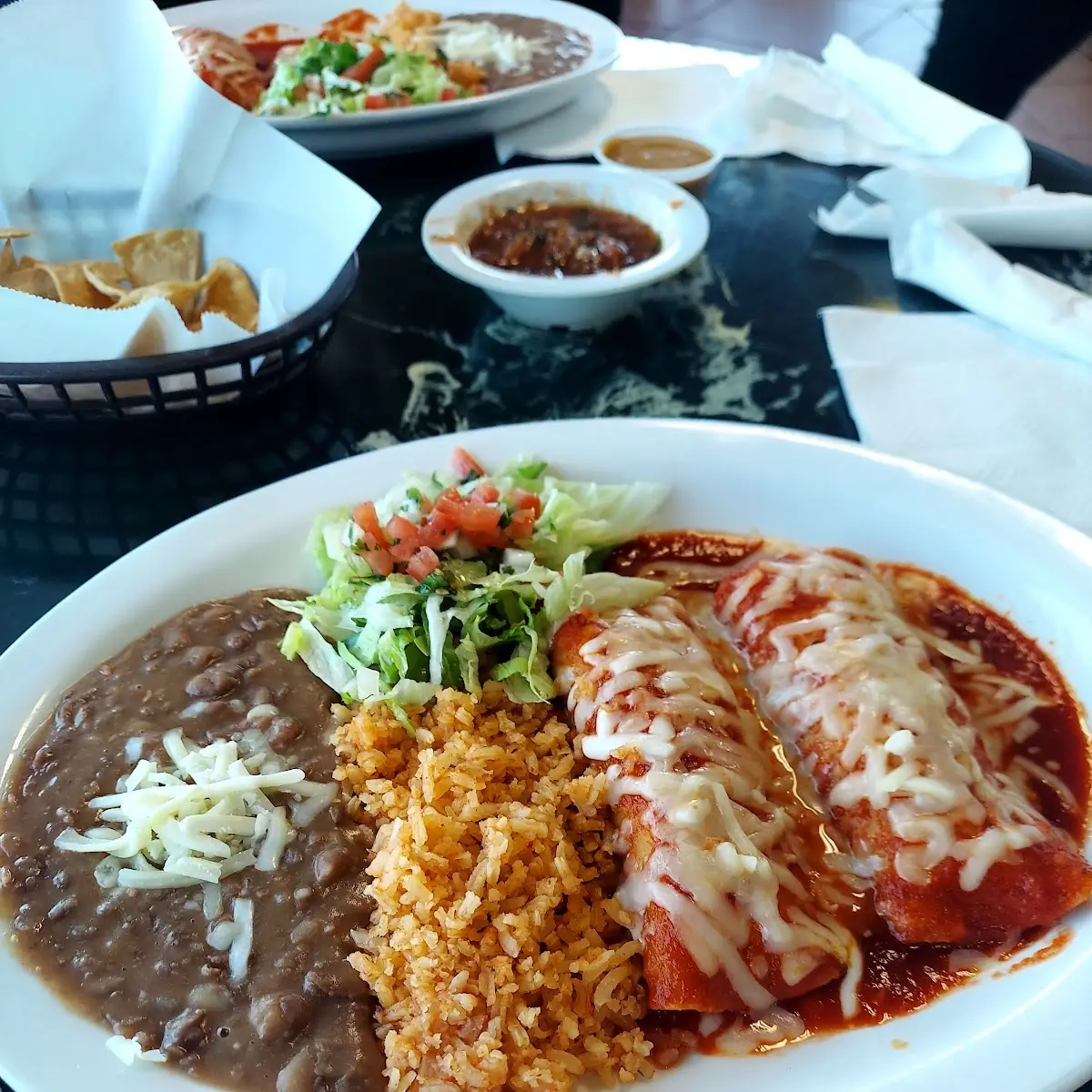 Red Chicken Enchiladas