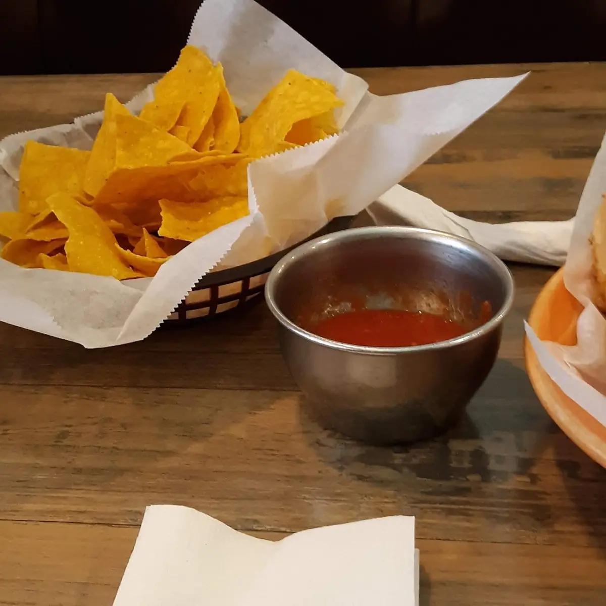Chips and Salsa That Came with the Meal