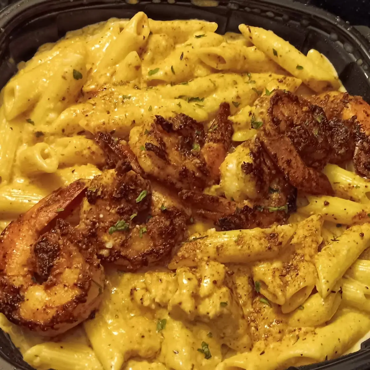 Chicken and Shrimp Alfredo Pasta