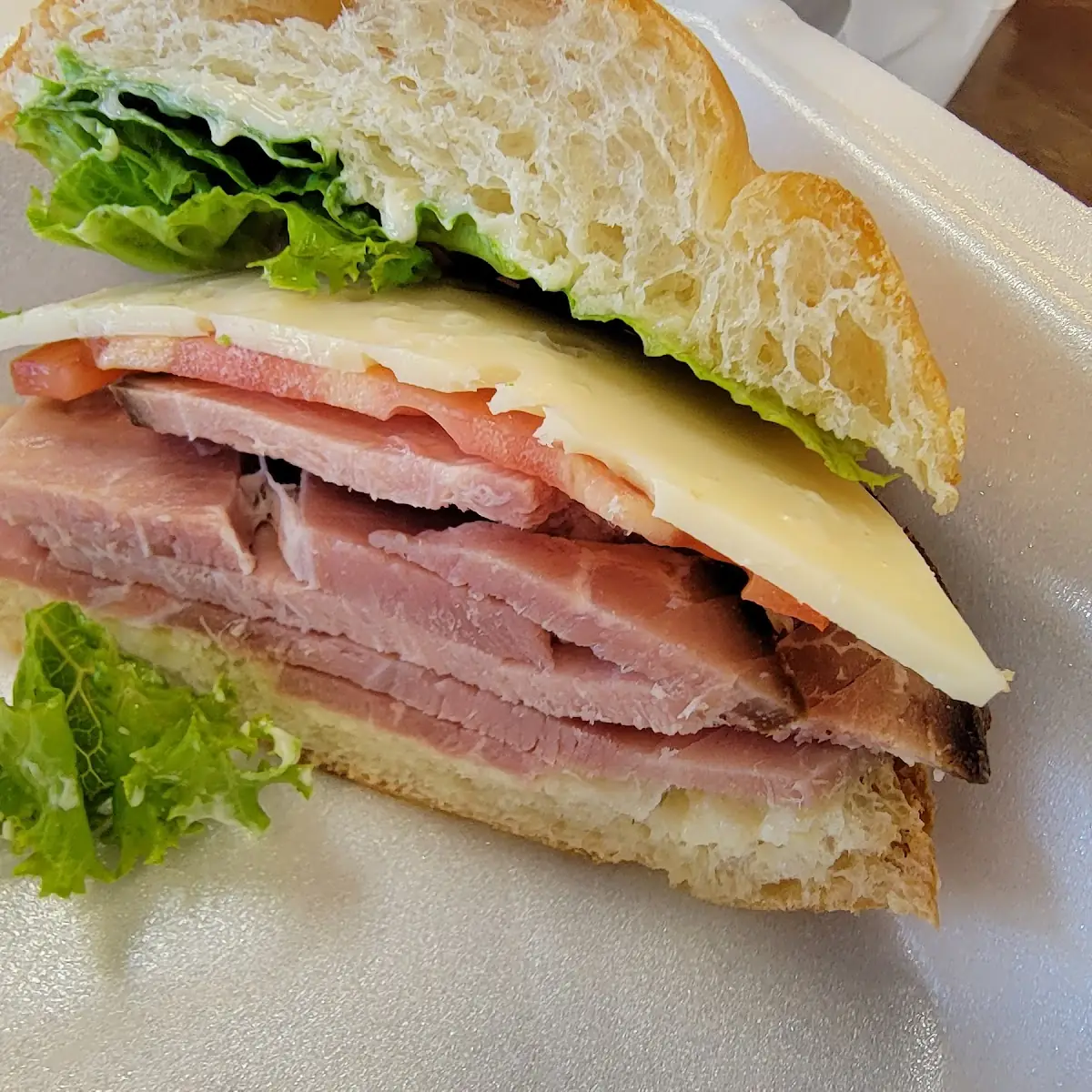Ham and Swiss Cheese Sandwich