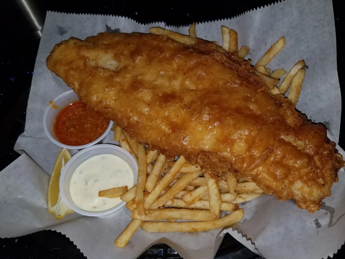 Wolf Pup IPA Fish and Chips Very Light and Crispy Battered