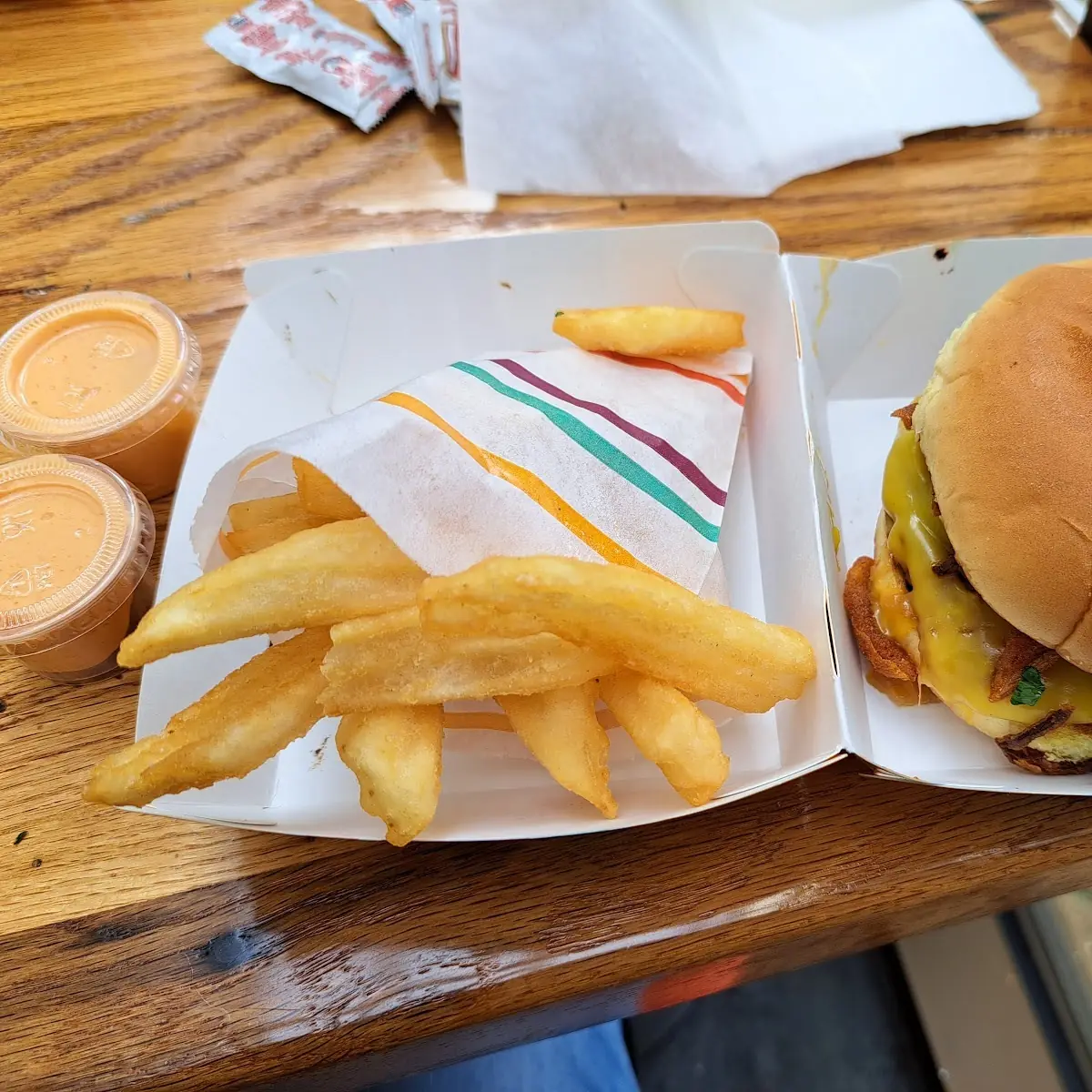 BBQ Bacon Burger and Fries