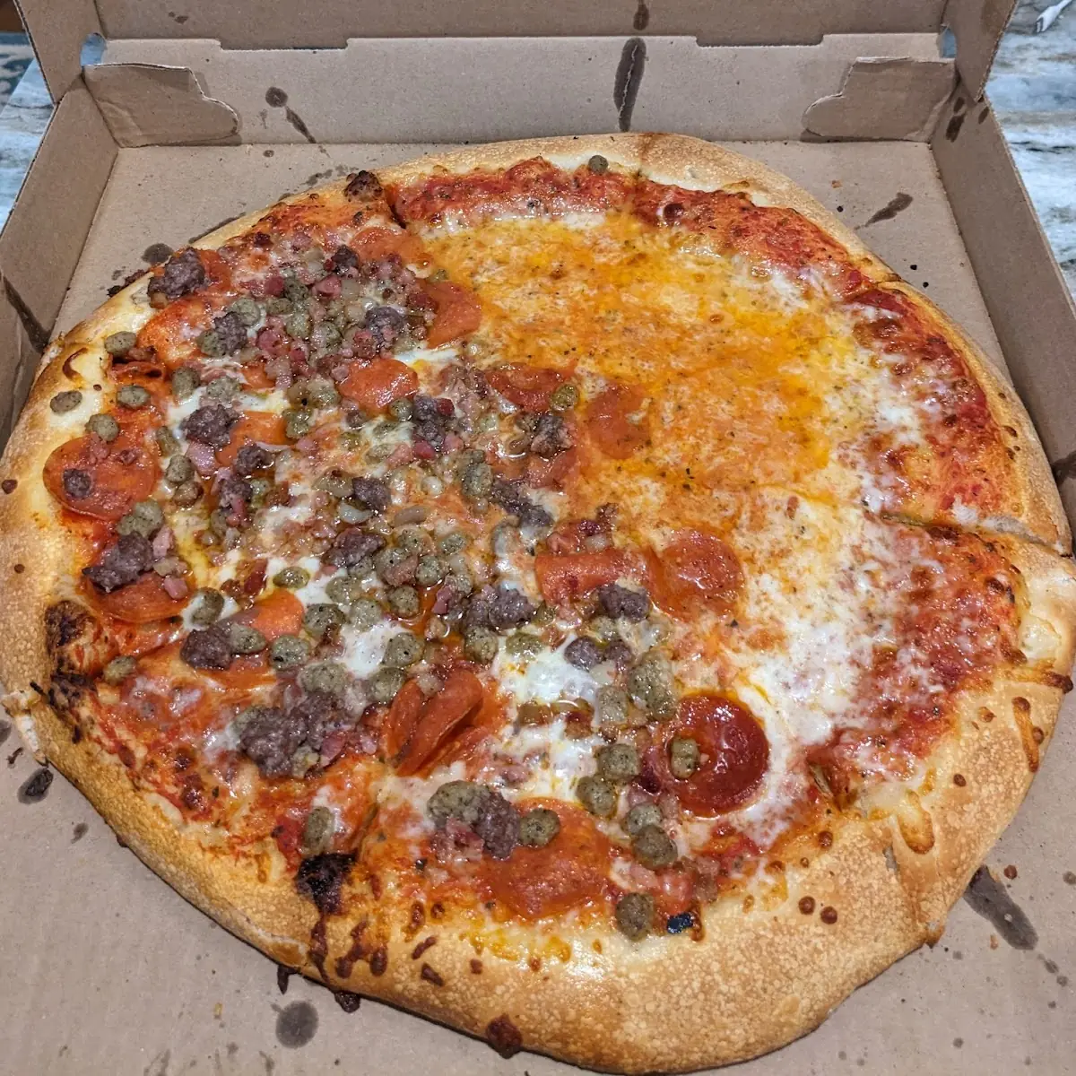 Pepperoni and Sausage Pizza