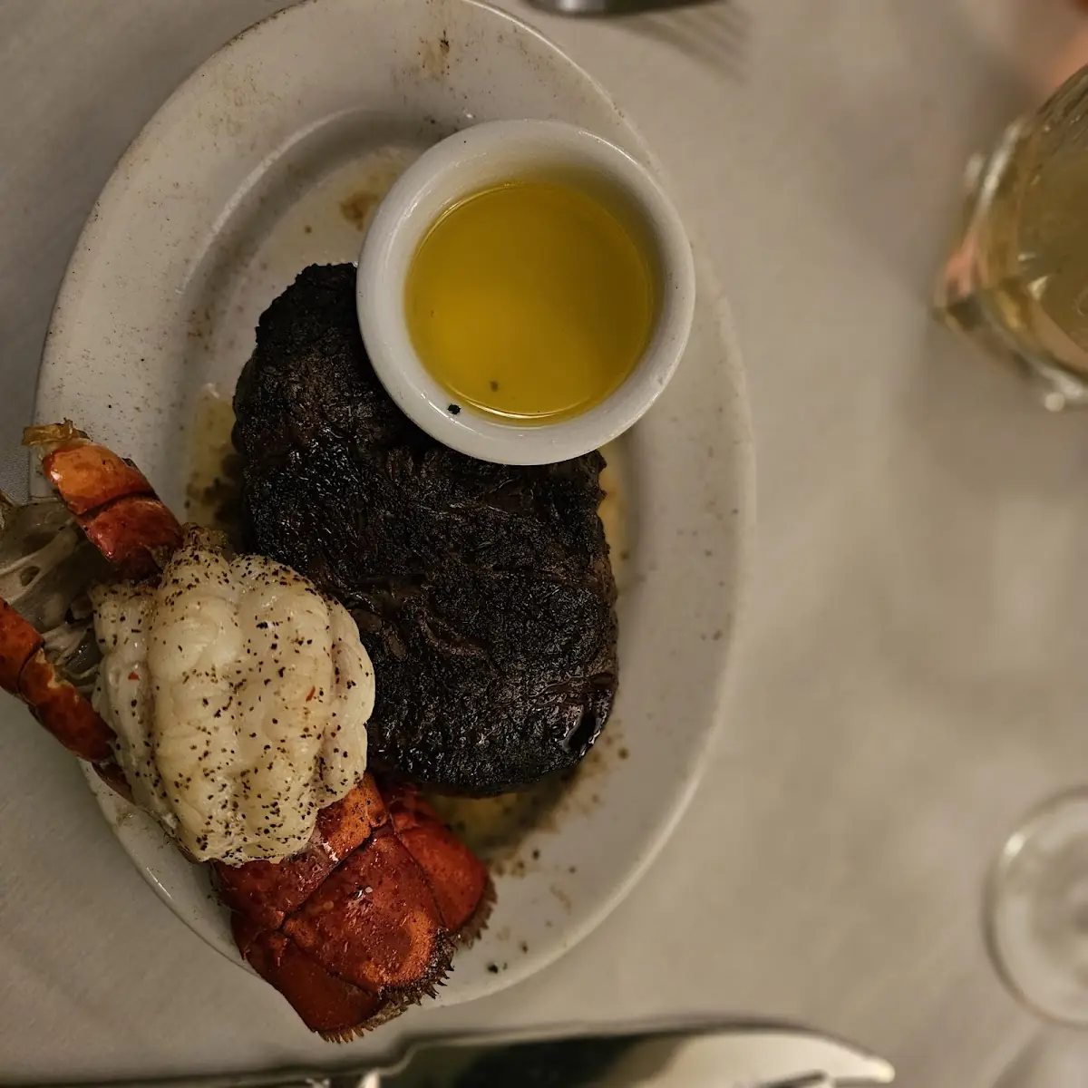 Lobster Tail and Filet Mignon