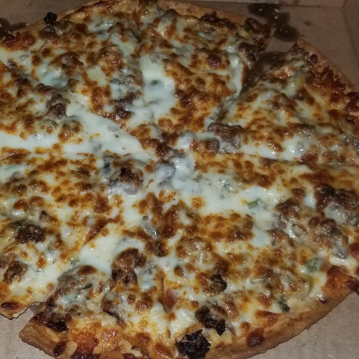 Philly Cheese Steak Pizza Thin Crust