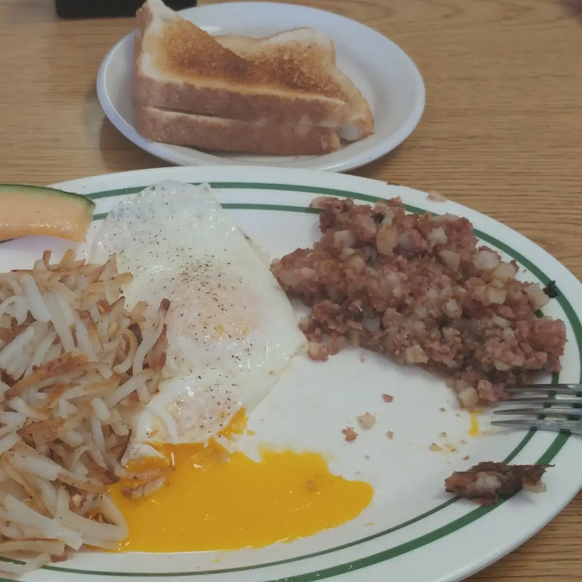 Eggs over Medium with Corned Beef Hash