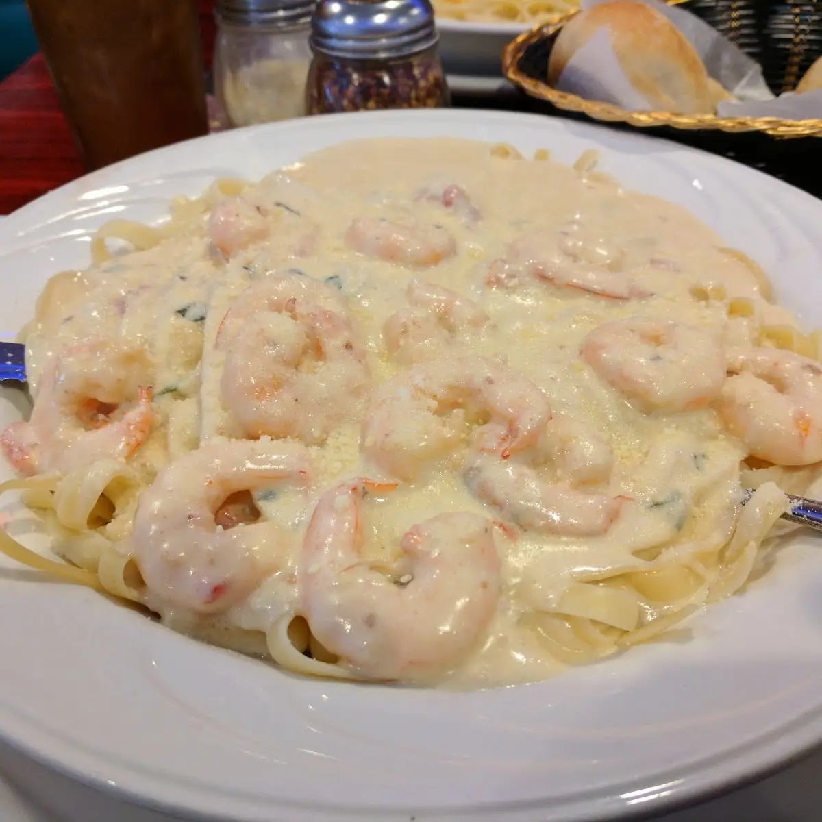 Fettuccine Alfredo with Shrimp