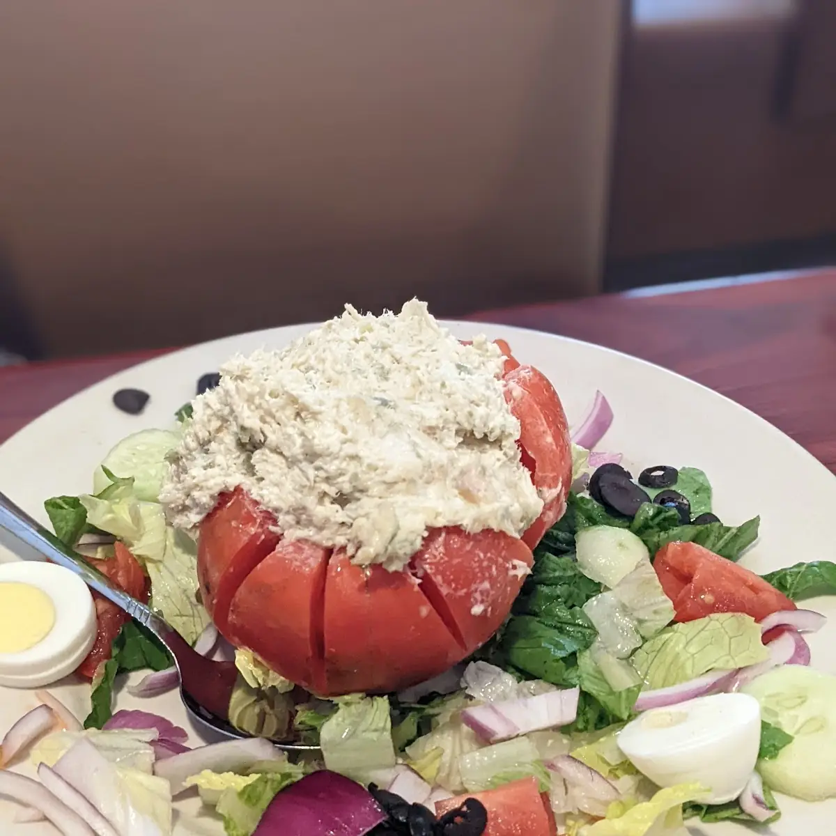 Stuffed Tomato with Tuna Salad or Chicken Salad