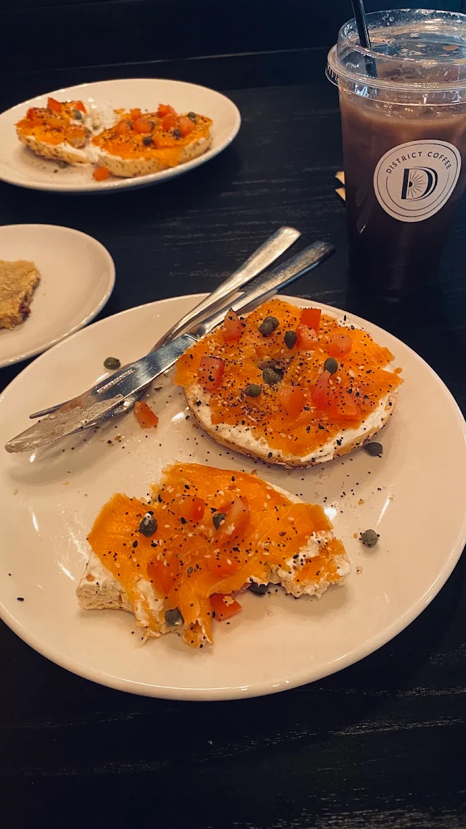 Salmon Bagel with Cream Cheese