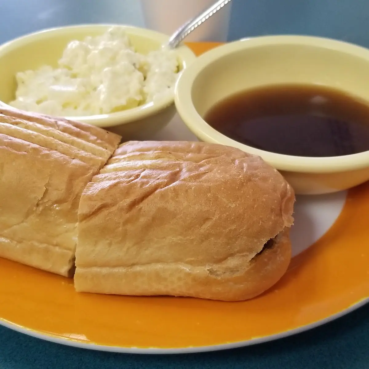 French Dip Sandwich with Potato Salad
