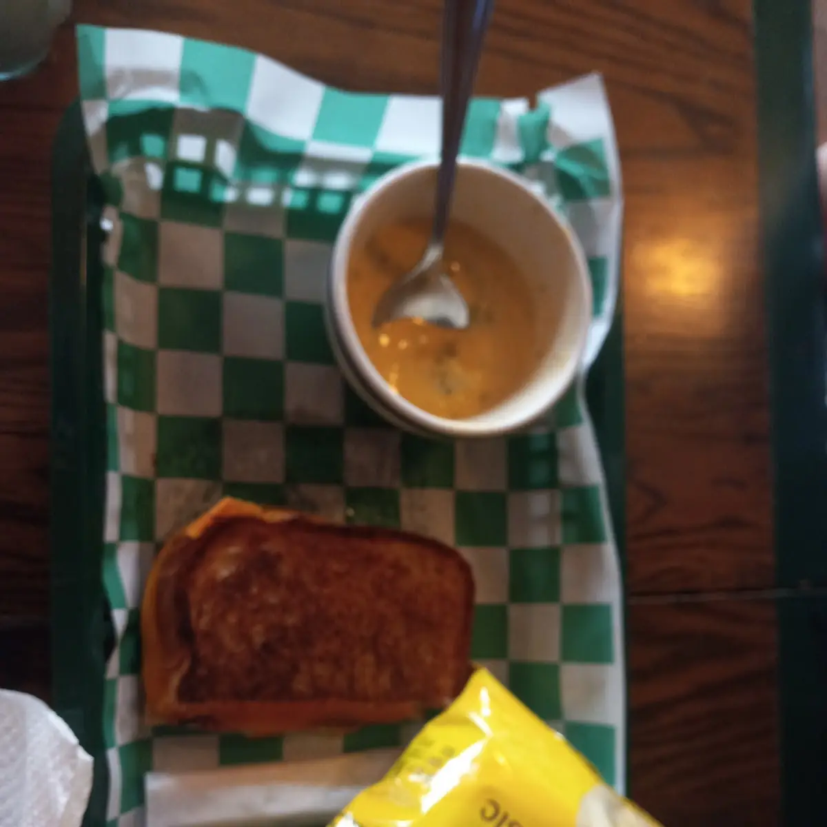 Grill Cheese and Broccoli Cheddar Soup