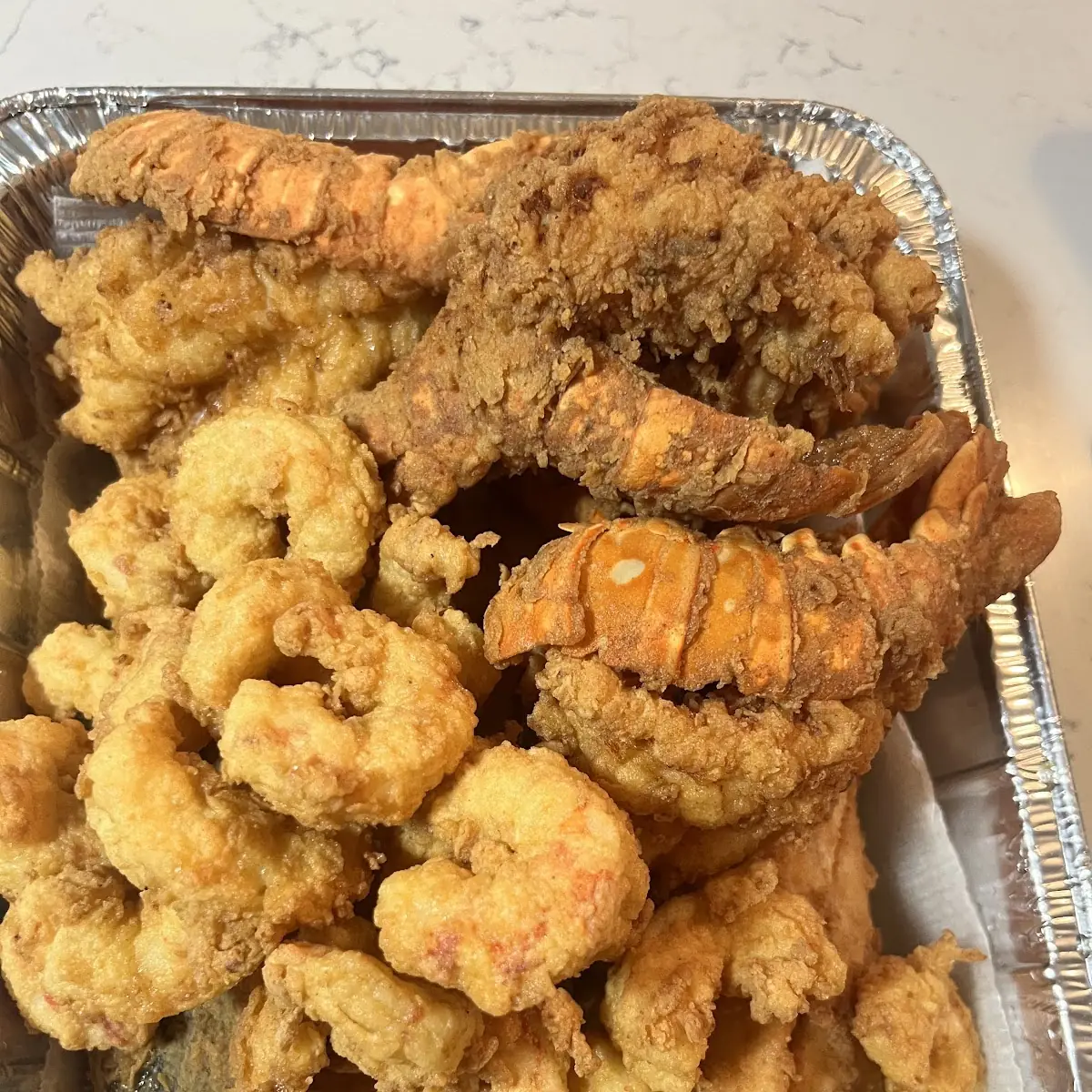 Fried Lobster Tail & Fried Shrimp
