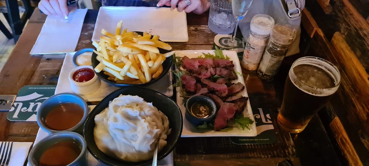 Steak Chips and Mashed Potatoes and Gravy