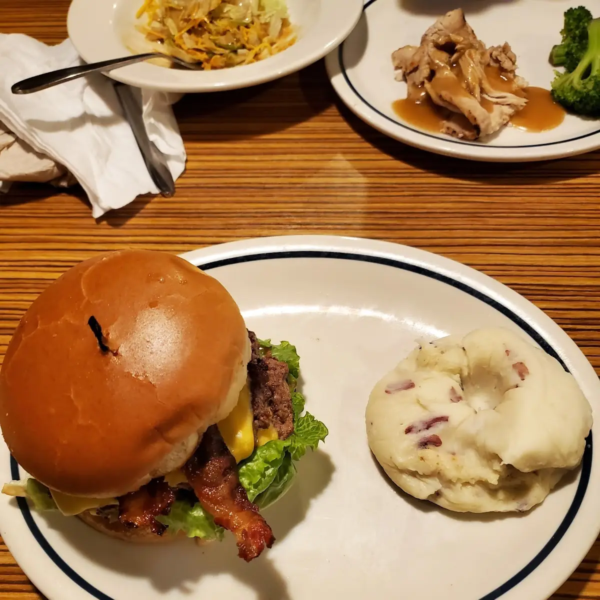 Double Steakburger and Mashed Potato