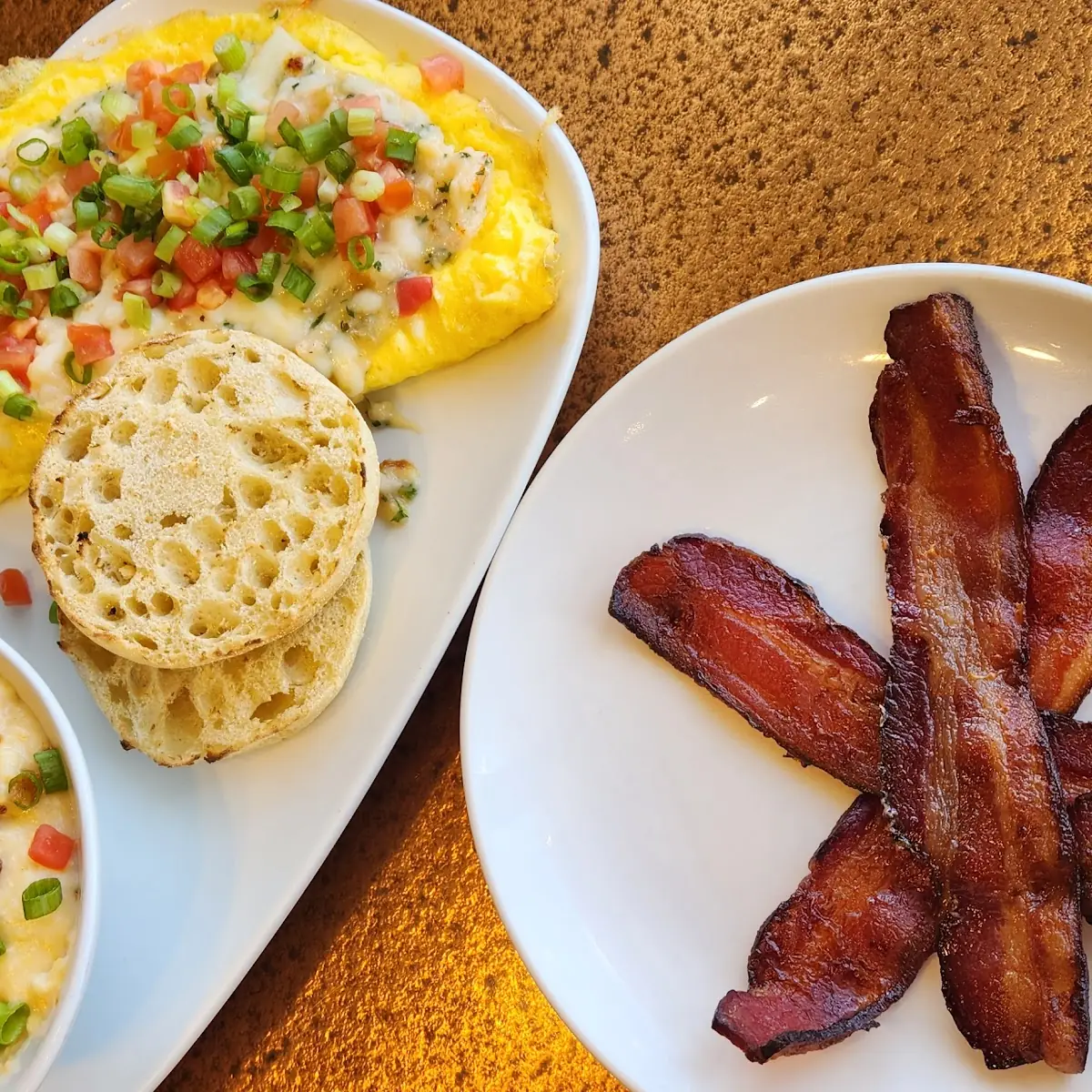 Scrambled Egg and Baked Bacon