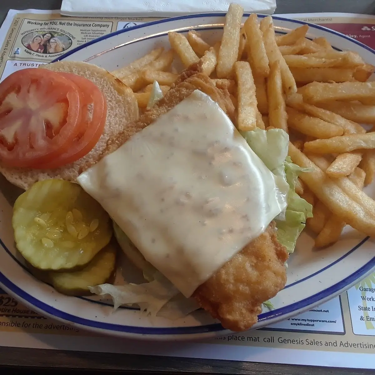 Fish Sandwich and Fries