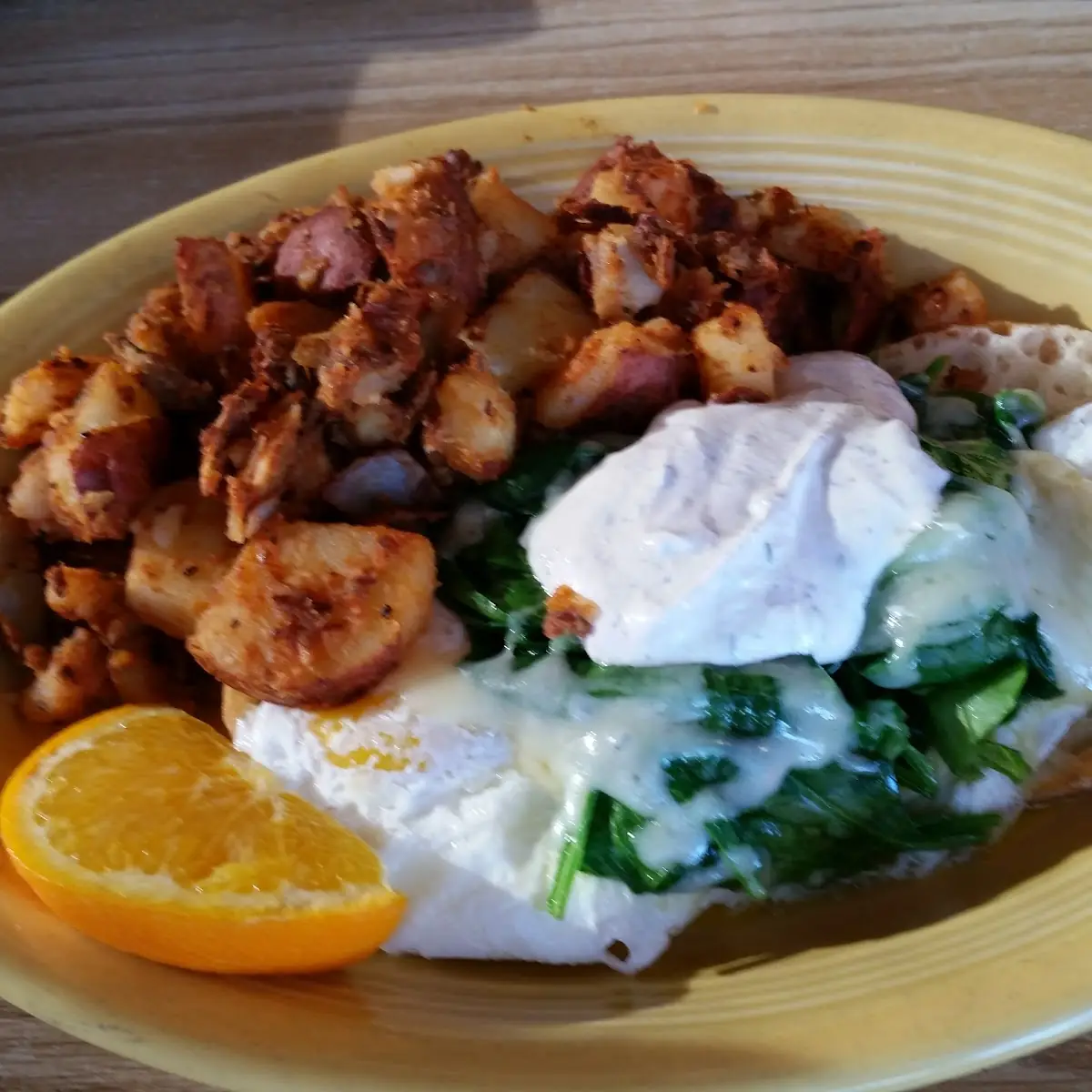 Breakfast Potatoes Grits Fresh Fruit Yogurt