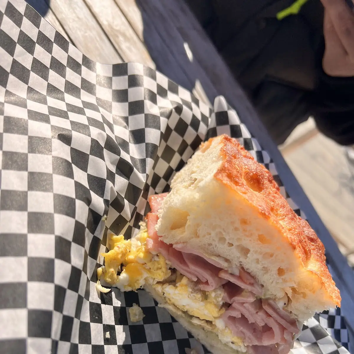 Ham Egg and Cheese with Pesto