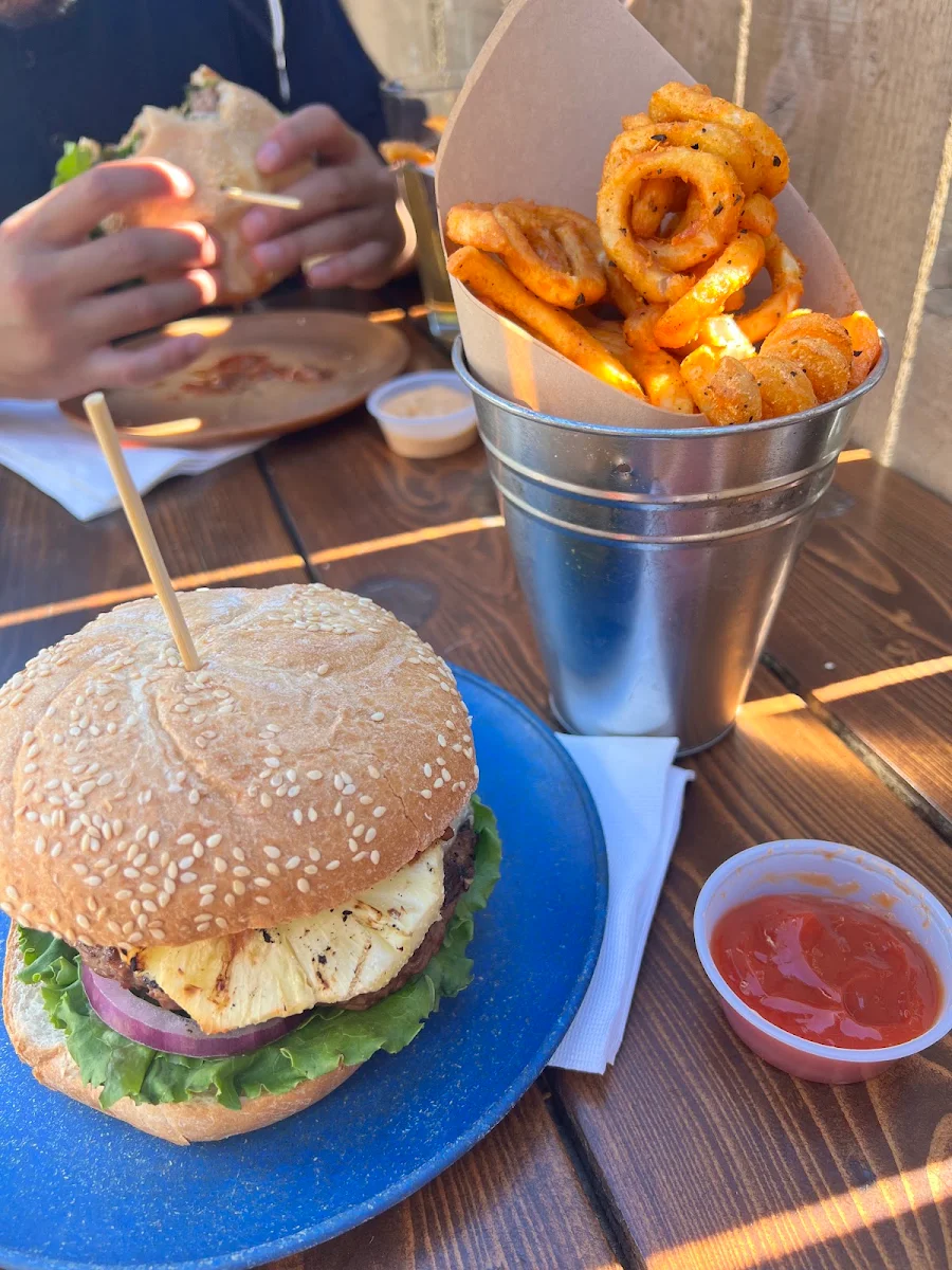 BBQ Burger & Cajun Spiced Fries