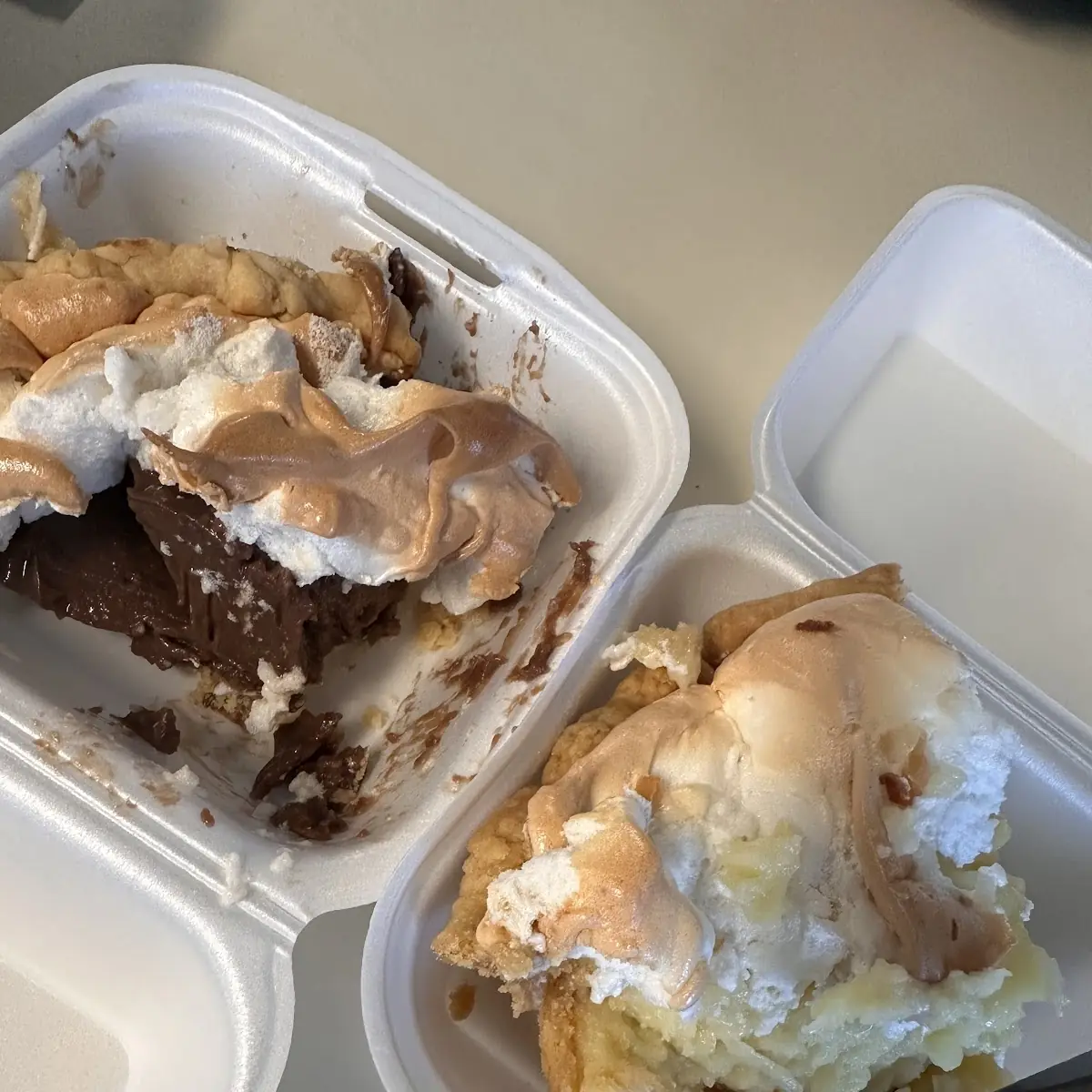 Chocolate Pie and Coconut Cream Pie