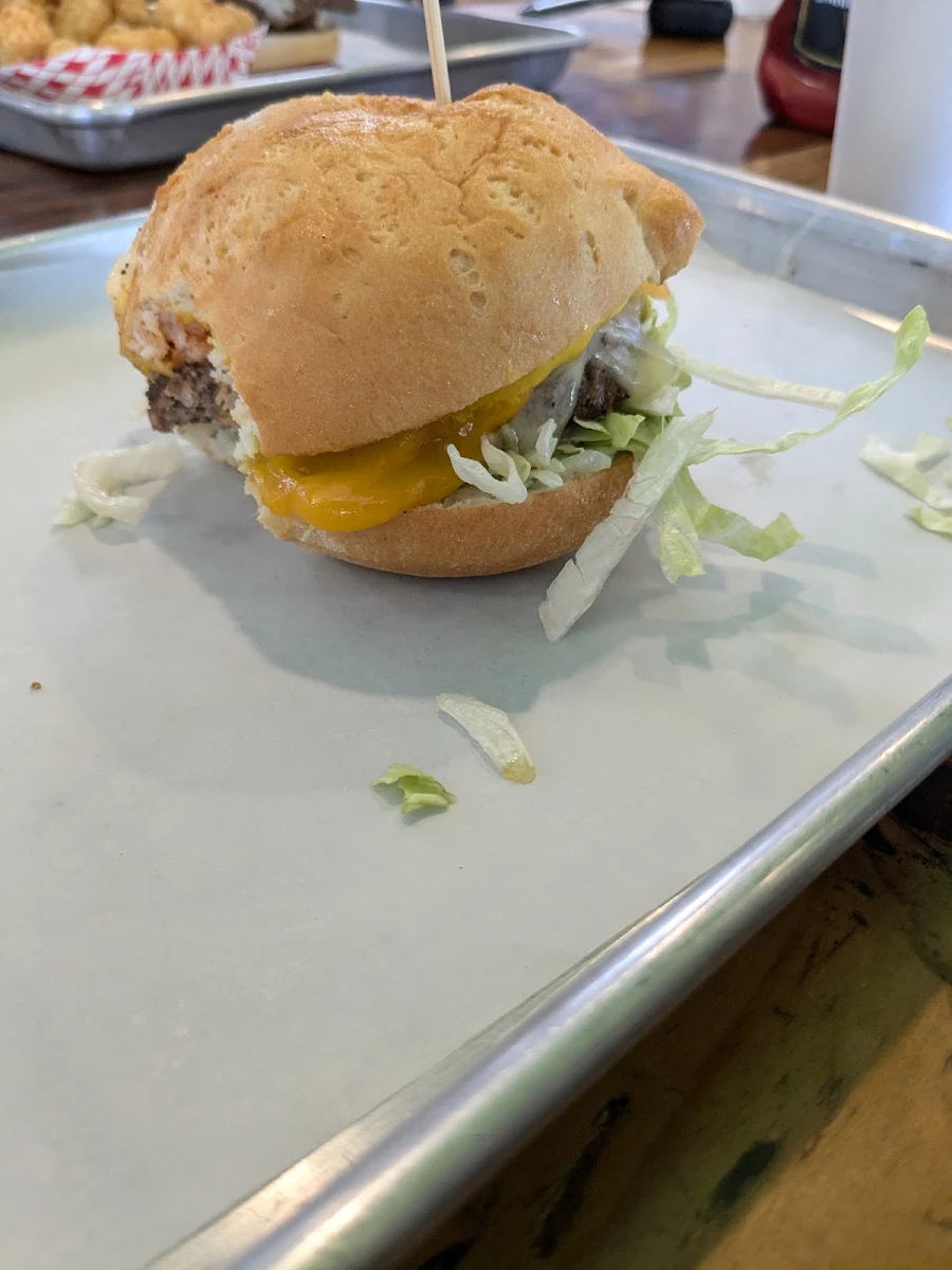 Cheeseburger with Gluten Free Bun