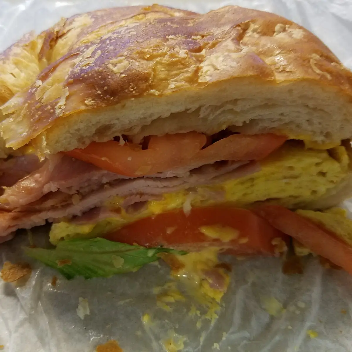 Ham Egg & Cheese Croissant