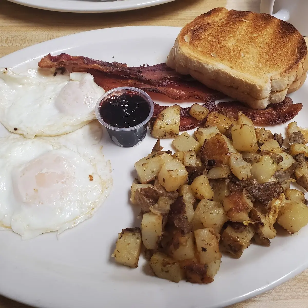 Egg Bacon Sausage or Ham & Toast