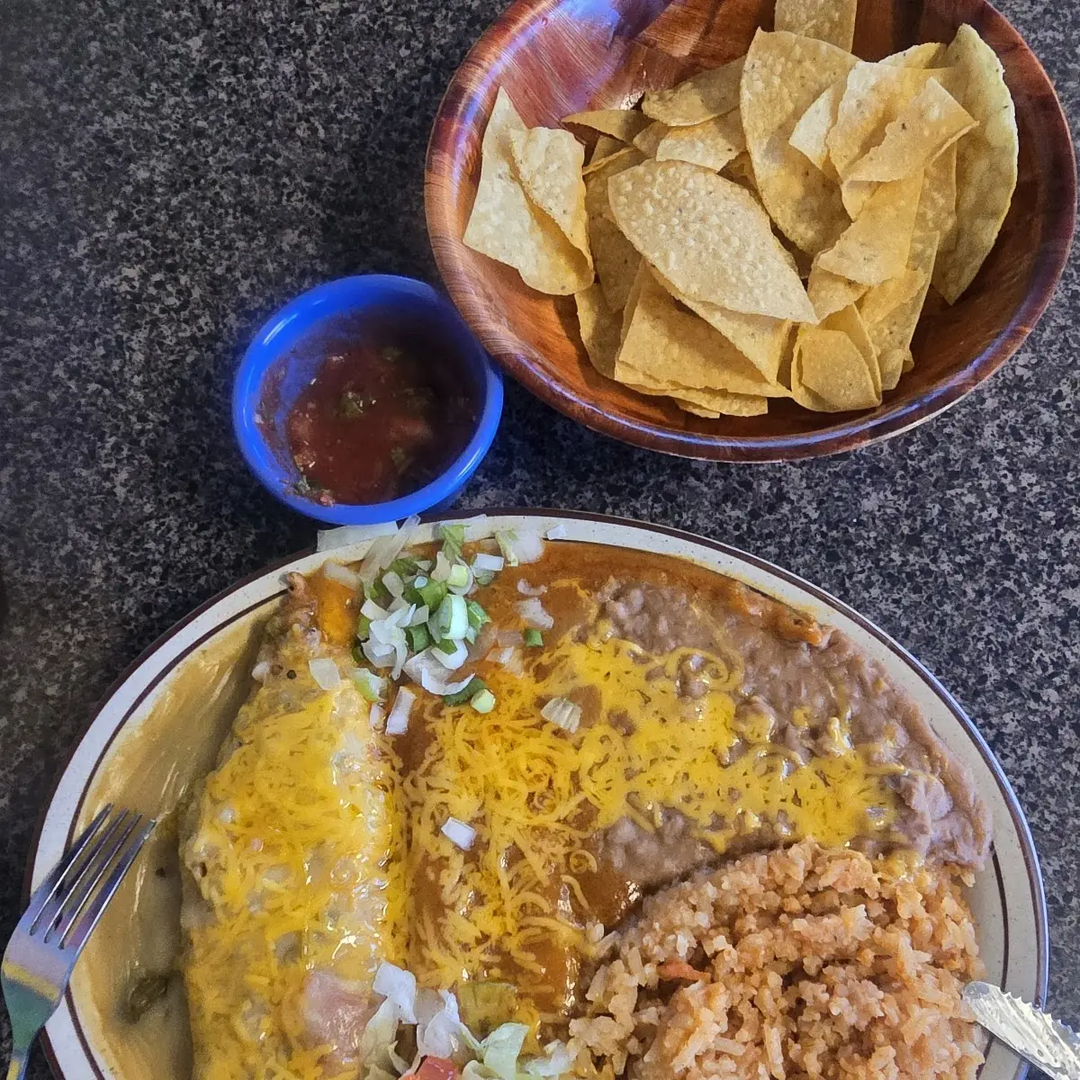 Chili Relleno & Cheese Enchiladas