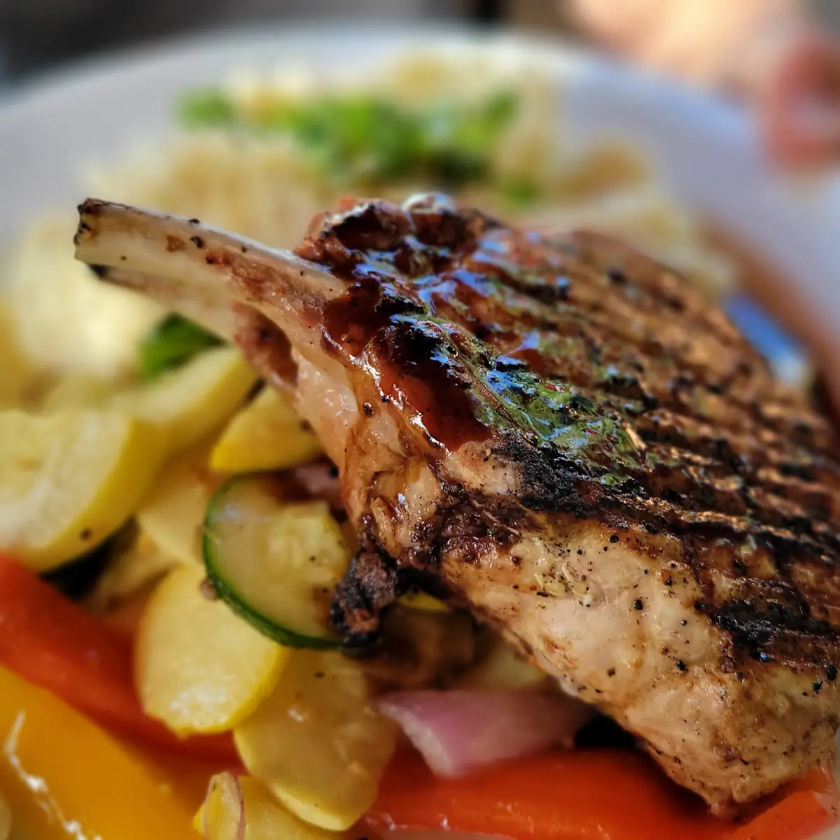 Grilled Bone in Pork Chop