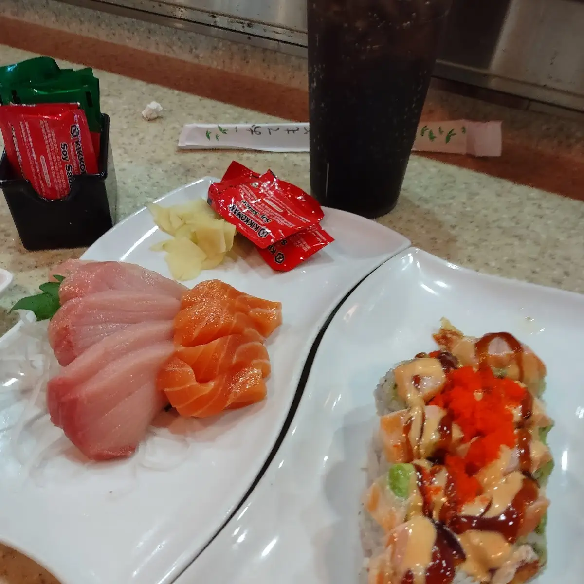 Salmon Sashimi Yellow Tail Sashimi Special Roll