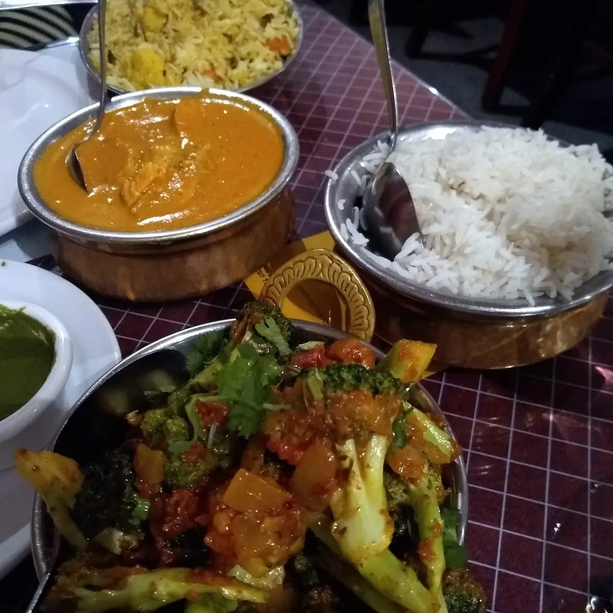 Taj Broccoli Chicken Biryani Vegetable Biryani