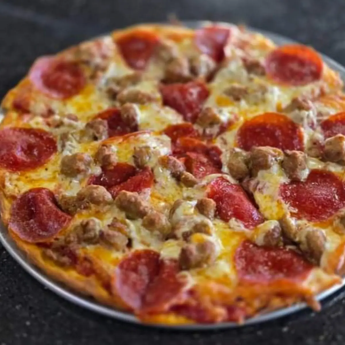 10 Pepperoni and Sausage Pizza